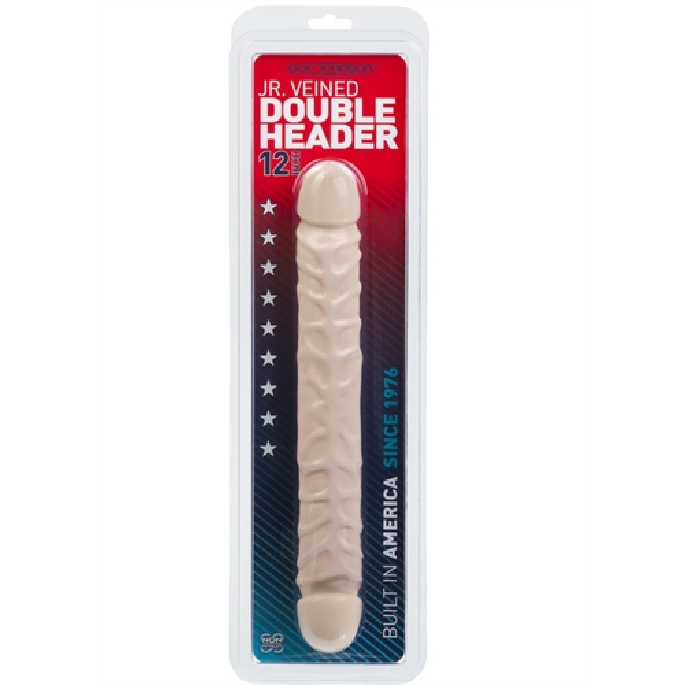 Jr. Veined Double Header 12 Inches - White