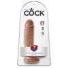 King Cock 7 Inch Cock With Balls - Tan