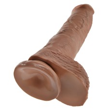 King Cock 10 Inch Cock With Balls - Tan King Cock 10 Inch Cock With Balls - Tan