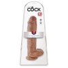 King Cock 11 Inch Cock With Balls - Tan