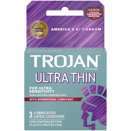 Trojan Ultra Thin Armor Spermicidal Condoms - 3 Pack Trojan Ultra Thin Armor Spermicidal Condoms - 3 Pack