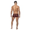 Kiss Me - Mini Short - Large - Sheer Lips Black