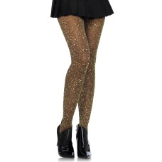Lurex Tights - One Size - Black/ Gold