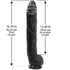 Dick Rambone Cock - 17 Inch - Black Dick Rambone Cock - 17 Inch - Black