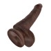 King Cock 6 Inch Cock With Balls - Brown