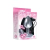 The 9's the Silver Starter Heart Bejeweled Stainless Steel Plug - Pink
