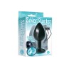 The 9's the Silver Starter Anodized Bejeweled Stainless Steel Plug - Aqua