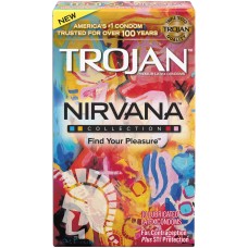Trojan Nirvana - 10 Pack Assorted Lubricated Latex Condoms Trojan Nirvana - 10 Pack Assorted Lubricated Latex Condoms