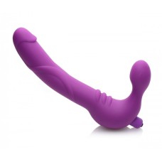 Royal Revolver Vibrating Strapless Strap- on Dildo - Purple