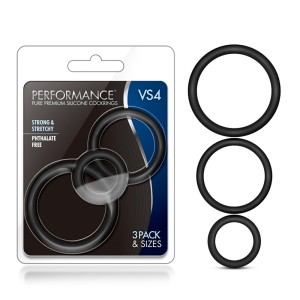 Performance - Vs4 Pure Premium Silicone Cockring Set - Black Performance - Vs4 Pure Premium Silicone Cockring Set - Black