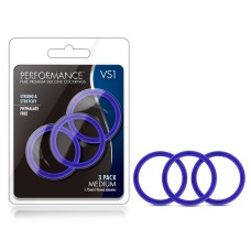 Performance - Vs1 Pure Premium Silicone Cockrings - Medium - Indigo Performance - Vs1 Pure Premium Silicone Cockrings - Medium - Indigo