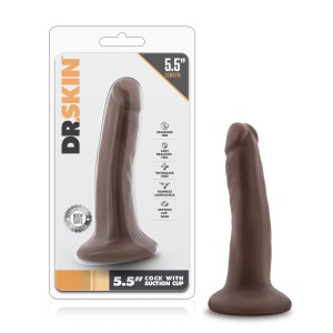 Dr. Skin - 5.5 Inch Cock with Suction Cup - Chocolate Dr. Skin - 5.5 Inch Cock with Suction Cup - Chocolate