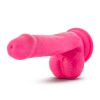 Neo - 6 Inch Dual Density Cock with Balls - Neon Pink