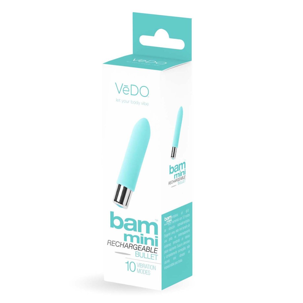 Bam Mini Rechargeable Bullet Vibe - Turquoise