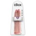 King Cock 11" Two Cocks One Hole - Flesh