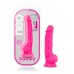 Neo - 7.5 Inch Dual Density Cock with Balls - Neon Pink