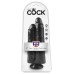King Cock 9" Two Cocks One Hole - Black