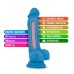 Neo - 7.5 Inch Dual Density Cock With Balls - Neon Blue Neo - 7.5 Inch Dual Density Cock With Balls - Neon Blue