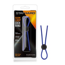 Stay Hard - Silicone Loop Cock Ring - Blue Stay Hard - Silicone Loop Cock Ring - Blue