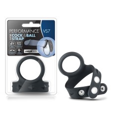 Performance - Vs7 - Silicone Cock & Ball Strap Large - Black Performance - Vs7 - Silicone Cock & Ball Strap Large - Black