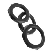 Fantasy C-Ringz Silicone Designer Stamina Set Black Fantasy C-Ringz Silicone Designer Stamina Set Black