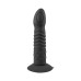Commander Ribbed Dong With Harness - Black
