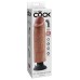 King Cock 10 Inch Vibrating Cock - Tan