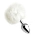 White Fluffy Bunny Tail Anal Plug White Fluffy Bunny Tail Anal Plug