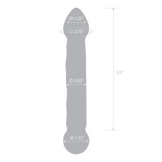 6.5 Inch Full Tip Textured Glass Dildo 6.5 Inch Full Tip Textured Glass Dildo