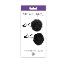 Sincerely Fur Nipple Clips - Black Sincerely Fur Nipple Clips - Black