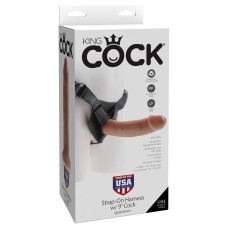 King Cock Strap-on Harness with 9 Inch Cock - Tan King Cock Strap-on Harness with 9 Inch Cock - Tan