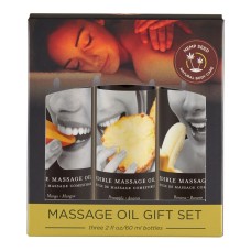 Edible Massage Oil Gift Set Box - 2 Fl. Oz. Bottles - Banana, Mango, Pineapple Edible Massage Oil Gift Set Box - 2 Fl. Oz. Bottles - Banana, Mango, Pineapple