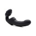 Slim Rider Ribbed Vibrating Silicone Strapless Strap-On