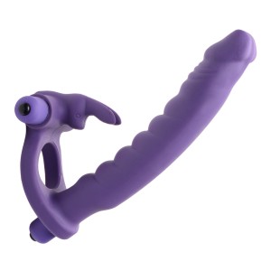 Double Delight Dual Insertion Vibrating Rabbit Cock Ring