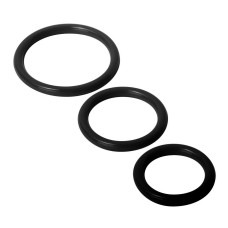 Trinity Silicone Cock Rings - Black Trinity Silicone Cock Rings - Black