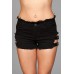 Denim Shorts With Belt Buckle Side Details and Faux Back Pockets - Medium