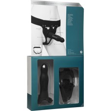 Body Extensions - Hollow Slim Dong Strap-on 2-Piece Set - Black Body Extensions - Hollow Slim Dong Strap-on 2-Piece Set - Black