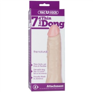 Vac-U-Lock 7 Inch Thin Dong - the Naturals Vac-U-Lock 7 Inch Thin Dong - the Naturals