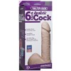 Vac-U-Lock 6 Inch Realistic Cock - White