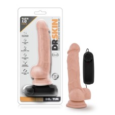 Dr. Skin - Dr. Tim - 7.5 Inch Vibrating Cock With Suction Cup - Vanilla Dr. Skin - Dr. Tim - 7.5 Inch Vibrating Cock With Suction Cup - Vanilla