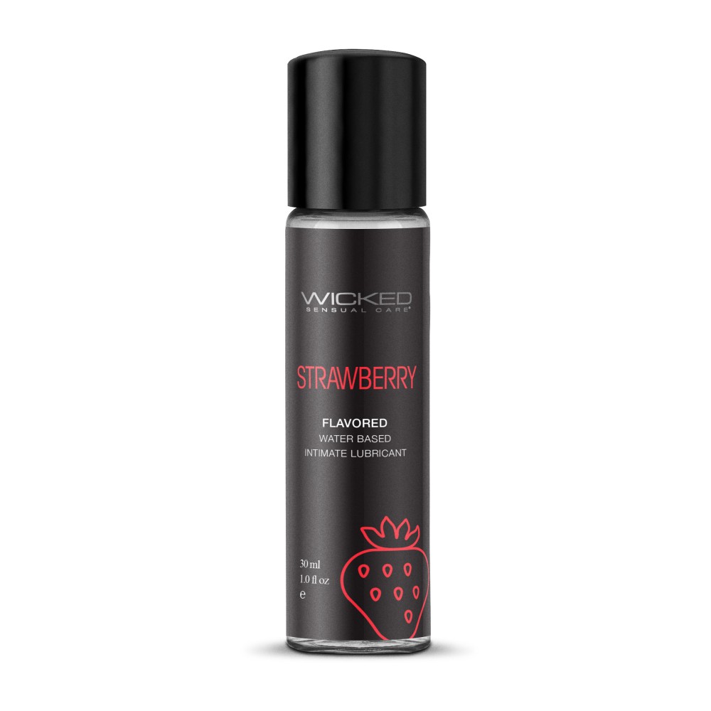 Aqua Strawberry Flavored Water Based Intimate Lubricant - 1 Fl. Oz.