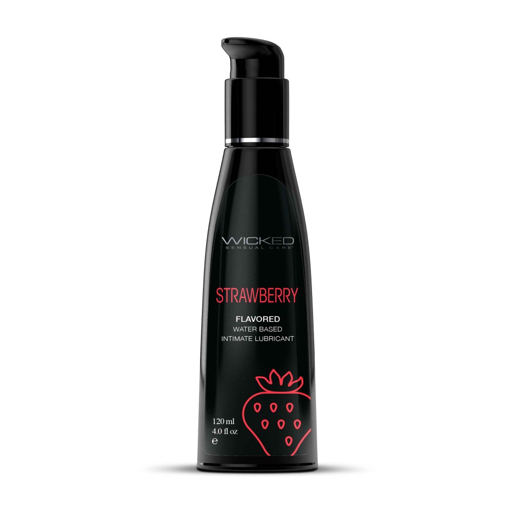 Aqua Strawberry Flavored Water Based Intimate Lubricant - 4 Fl. Oz.