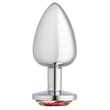 Cloud 9 Novelties Gems Silver Chromed Anal Plug - Large Cloud 9 Novelties Gems Silver Chromed Anal Plug - Large
