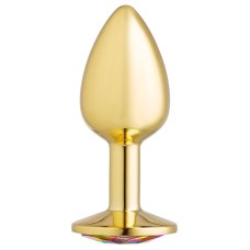 Cloud 9 Novelties Anal Gems Jeweled Gold Chromed Anal Plug - Medium Cloud 9 Novelties Anal Gems Jeweled Gold Chromed Anal Plug - Medium