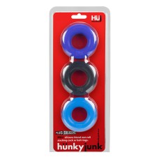 Hunkyjunk Huj3 C-Ring 3 Pk - Blue / Multi Hunkyjunk Huj3 C-Ring 3 Pk - Blue / Multi