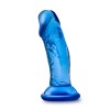 B Yours - Sweet n' Small 4 Inch Dildo With Suction Cup - Blue