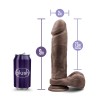 Au Natural - 9 Inch Dildo With Suction Cup - Chocolate