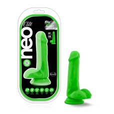 Neo Elite - 6 Inch Silicone Dual Density Cock With Balls - Neon Green Neo Elite - 6 Inch Silicone Dual Density Cock With Balls - Neon Green