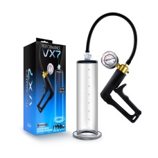 Performance - Vx7 Vacuum Penis Pump With Brass Trigger & Pressure Gauge - Clear Performance - Vx7 Vacuum Penis Pump With Brass Trigger & Pressure Gauge - Clear