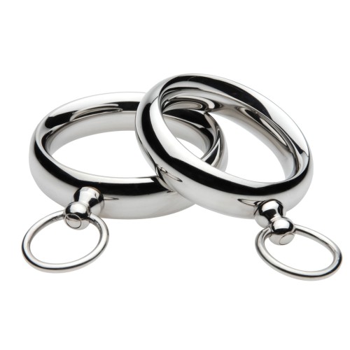 Lead Me Stainless Steel Cock Ring- 1.75 Lead Me Stainless Steel Cock Ring- 1.75
